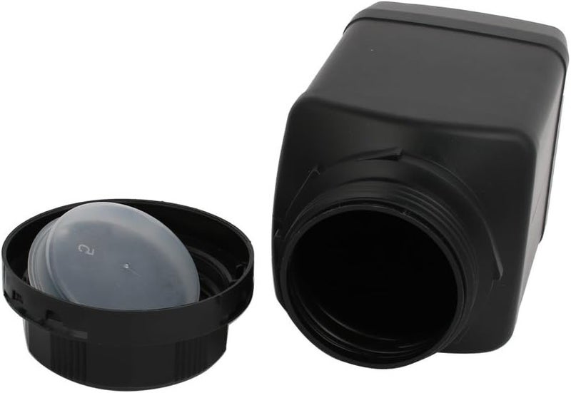 Aexit 5pcs 500ml Gauge HDPE Plastic Wide Mouth Sealed Liquid Storage Bottle Container Black - Image 2