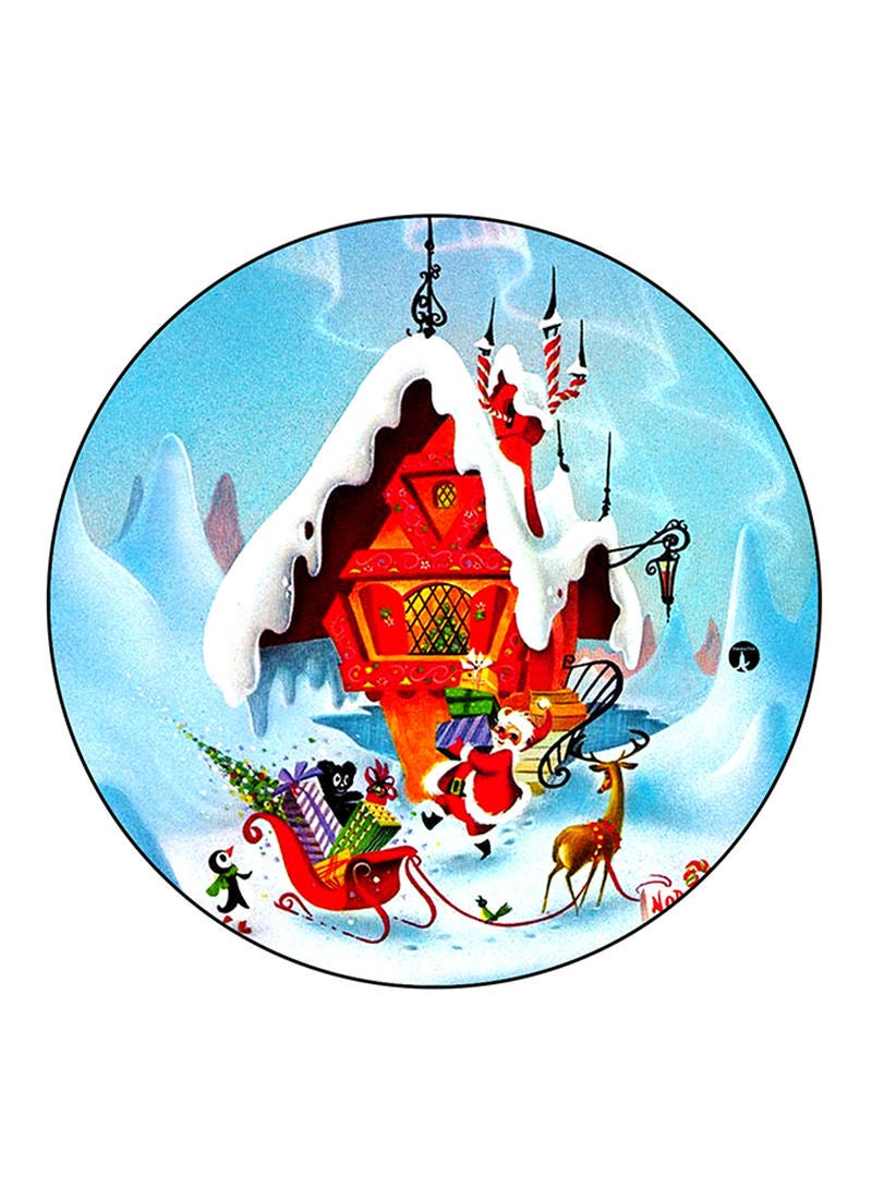 RKN Santa Claus Printed Mouse Pad  Multicolour
