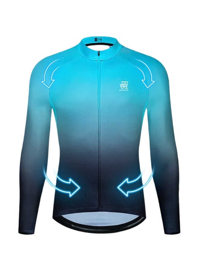 ROGTYO Cycling Jersey For Men And Women, Spring And Autumn Long-Sleeve Set, Warm Mountain And Road Cycling Clothing, Cycling Gear - Image 3