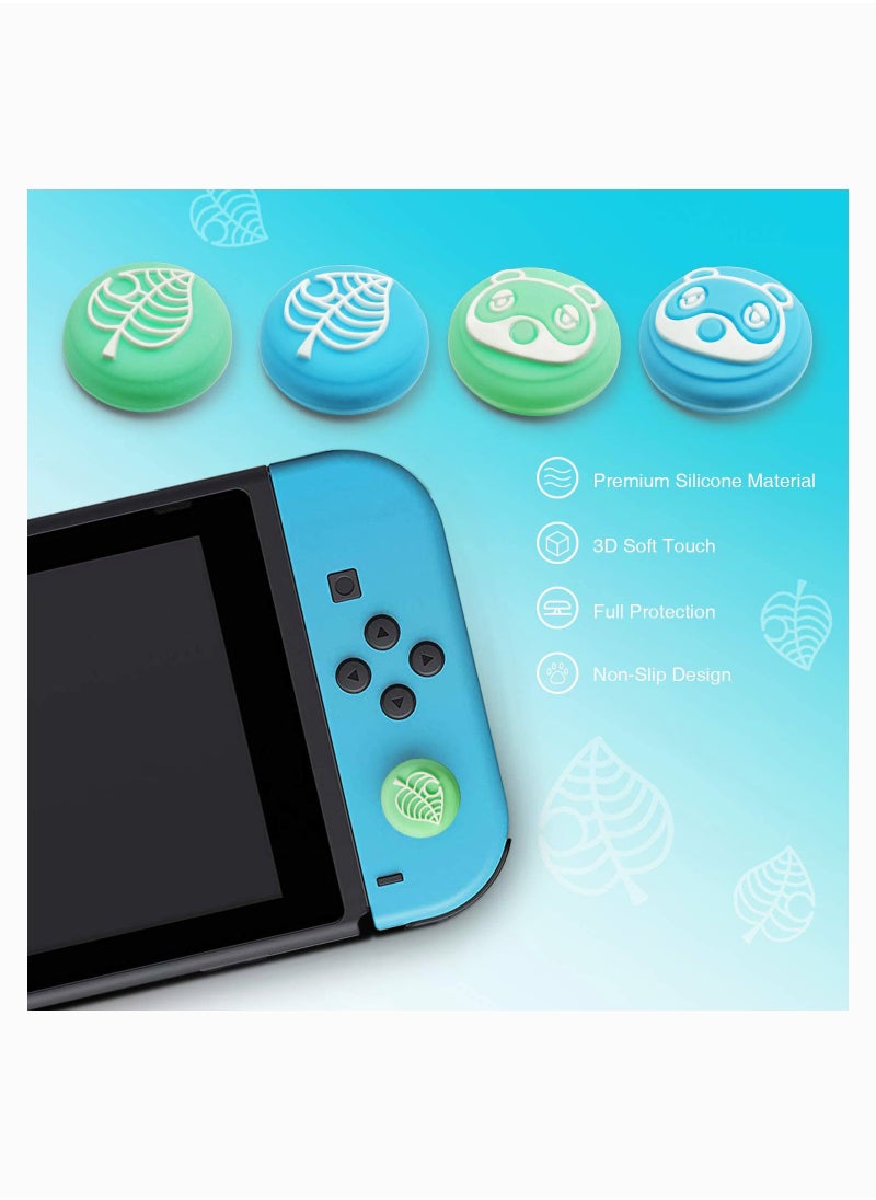 SYOSI - Thumb Grip Cap, Analog Stick Caps for Nintendo Switch/Switch Lite, Daugee Switch Thumbs Grips Caps Soft Silicone Joystick Cover for Joy-con Controllers Animal Crossing Theme 4Packs - Image 1
