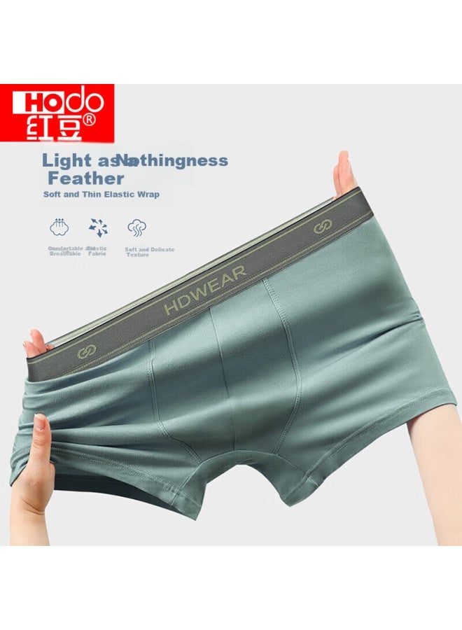 Hongdou Men's Cotton Antibacterial Modal Smooth Breathable Boxer Briefs 3-pack Set Two 175 - Image 3
