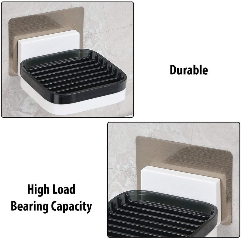 Yinikiz Yinikiz Wall Mount Bathroom Soap Holder with Adhesive Sticker Black  - Image 2