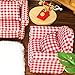 Cutemini Dollhouse Couch with Pillow 1 12 Scale Miniature Sofa Arm Chair Living Room Furniture Wooden Fabric Frame Single Reading Chair Artificial House Room Scene Decoration Plaid - Image 4