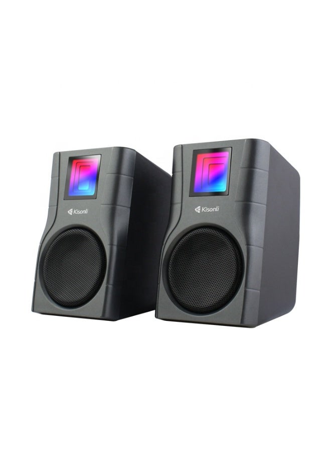 Kisonli X33 RGB Lighting Mini Speaker Box for Mobile Phone Computer Desktop Pc Accessories USB Powered Wired 2.0 Gaming Speakers - Image 1