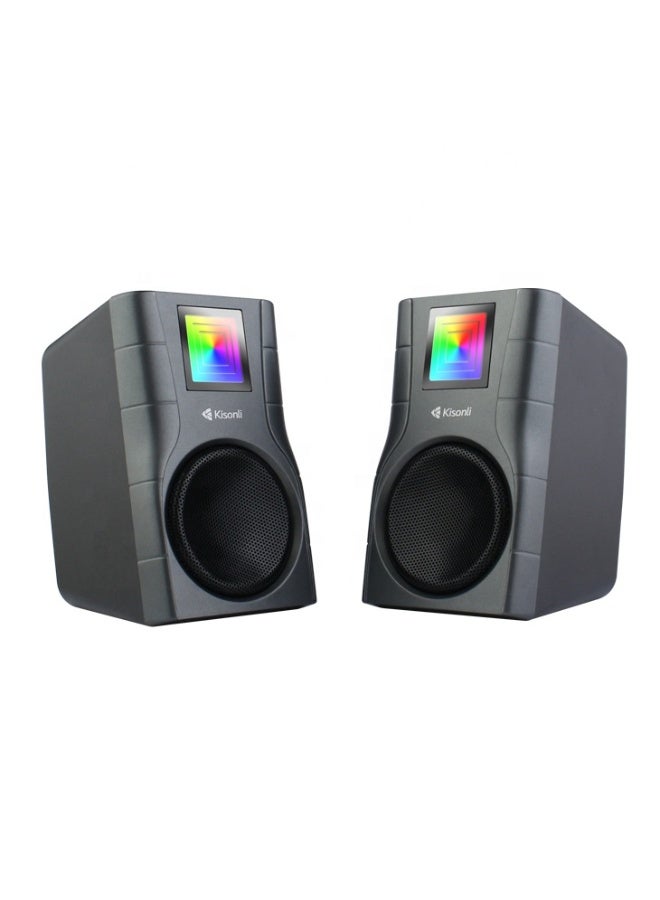 Kisonli X33 RGB Lighting Mini Speaker Box for Mobile Phone Computer Desktop Pc Accessories USB Powered Wired 2.0 Gaming Speakers - Image 2