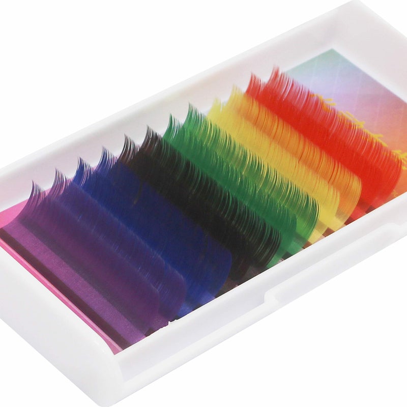Vayator Color Lashes Thickness 015 D Curl Purple Blue Brown Green Red Yellow Eyelash Extensions Individual Colored Eyelashes False Mink Eyelashes 15mm
