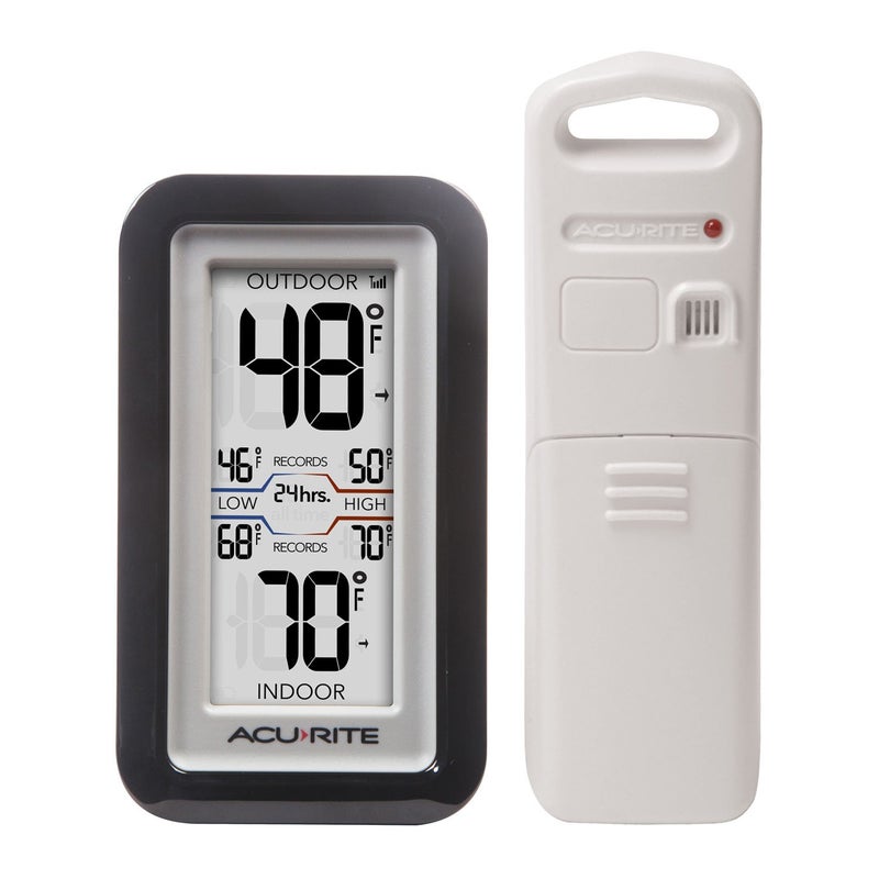 Acurite AcuRite 02043 Digital Thermometer with IndoorOutdoor TemperatureBlack
