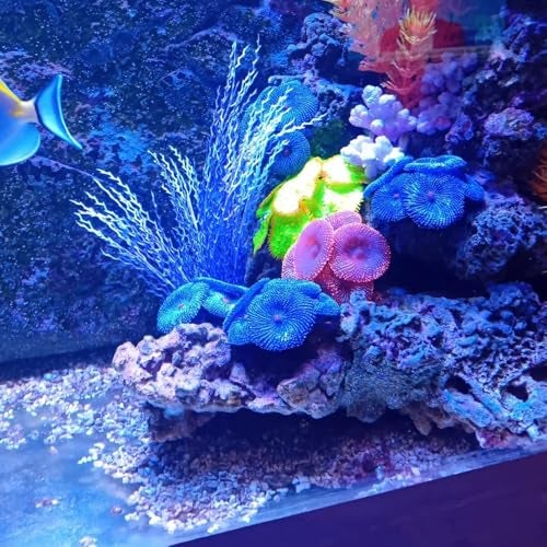 OrgMemory 4Pcs Artificial Coral, Faux Coral Ornaments, Aquarium Decorations for Fish Tank Aquarium, Fish Cave Hideout Decoration Landscape (Blue) - Image 5