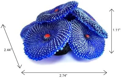 OrgMemory 4Pcs Artificial Coral, Faux Coral Ornaments, Aquarium Decorations for Fish Tank Aquarium, Fish Cave Hideout Decoration Landscape (Blue) - Image 2