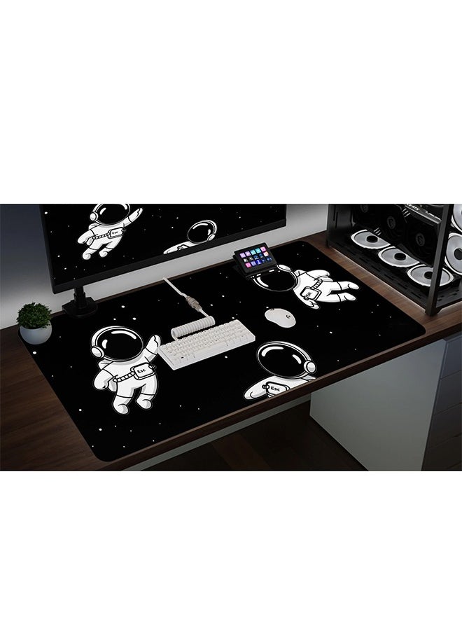 Extended Large Gaming Mouse Pad 120 X 60 cm XXXL Full Desk Space style & Mousepad Non-Slip Rubber Base Big Keyboard Mat with Stitched Edges water resist for Gaming from Yasa ( Space Black )