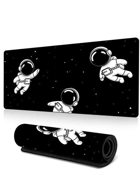 Extended Large Gaming Mouse Pad 120 X 60 cm XXXL Full Desk Space style & Mousepad Non-Slip Rubber Base Big Keyboard Mat with Stitched Edges water resist for Gaming from Yasa ( Space Black )