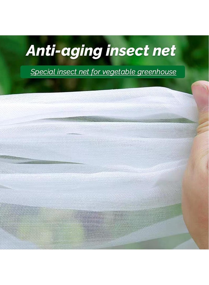 SOLARAE Insect Netting Mesh, Garden Netting for Plants Garden Netting Fine Mesh Insect Netting Vegetable Netting Protection Plant Protection Netting for Vegetables Flowers Fruits Garden Outdoors 2.5 x 10m - Image 2