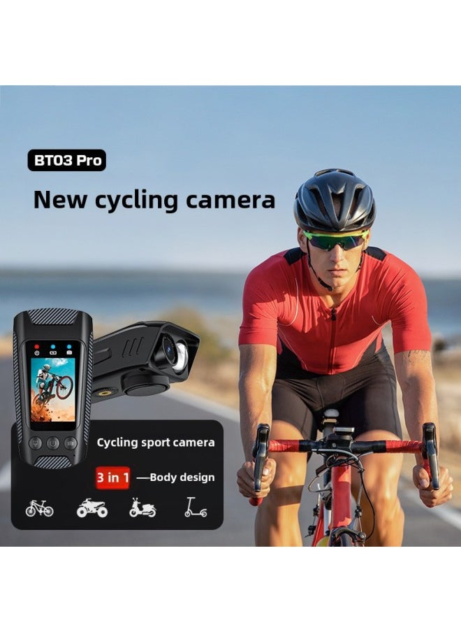 Generic Hot Sports Camera BT03Pro Cycling Camera Outdoor Special Bicycle Helmet Recorder-Color:Camera + 128g Memory Card  - Image 1