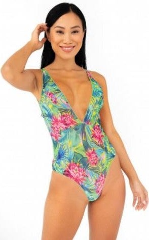 Blankkini Deep V Swimsuit  - Image 1