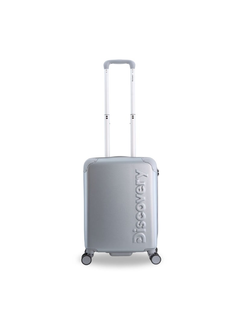 Discovery Discovery Focus ABS Hardside Carry-on Travel Buisness Luggage, Durable Lightweight 4 Double Wheel Trolley Bag, Extra Secure Combination Lock, 20" Suitcase, Small Cabin Trolley - Silver.  - Image 1
