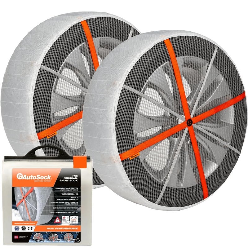 AutoSock for Passenger Vehicles HP698 Snow Socks for Tires Pack of 2