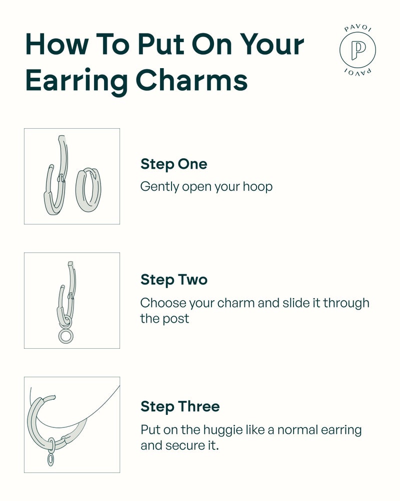 PAVOI 14K Yellow Gold Plated Huggie Earrings and Charm Set for Women | Mix and Match Earring Pack with Star Cubic Zirconia Charms - Image 5