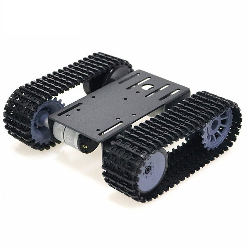 Swaytail Premium Robot Tracked Car Chassis Starter Kits with 2pcs DC Motor, Caterpillar Moving Robotic Tank Platform with 2pcs Tracks for Arduino Raspberry Pie Microbit Python DIY Steam Remote Control RC Toy - Image 1
