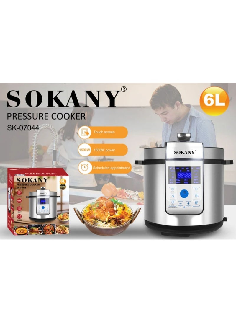 Sokany Smart Pot 6 Liters Pressure Cooker SK-07044 1500W - Image 2