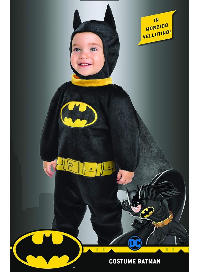 Ciao Batman Baby Costume 6–12 Months – Infant Superhero Outfit with Jumpsuit, Cape & Bonnet | Official DC Comics Baby Cosplay | Halloween & Dress Up Costume for Boys & Girls - Image 4