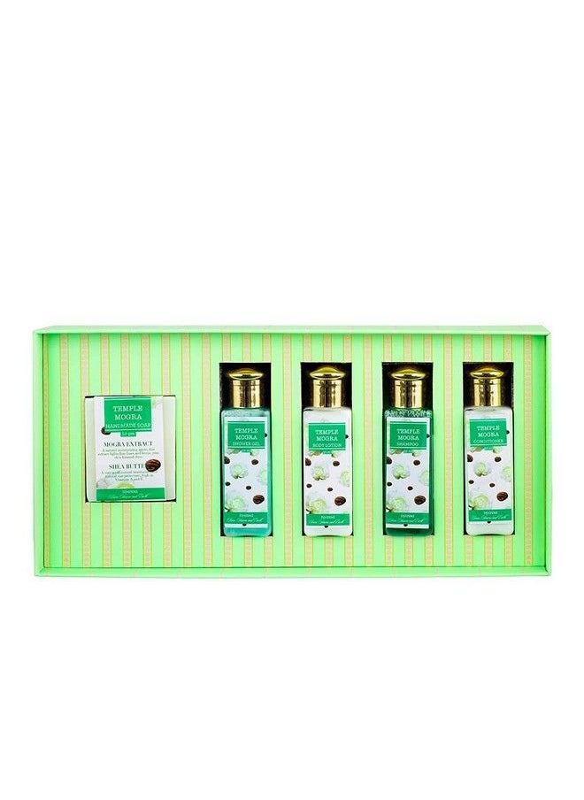 Nyassa مجموعة هدايا طقوس الاستحمام من Temple Mogra تحتوي على صابون وجل استحمام وشامبو وبلسم وغسول للجسم؛ مجموعة هدايا لجميع المناسبات؛ مكون طبيعي؛ هدية مثالية لجميع المناسبات  - Image 3