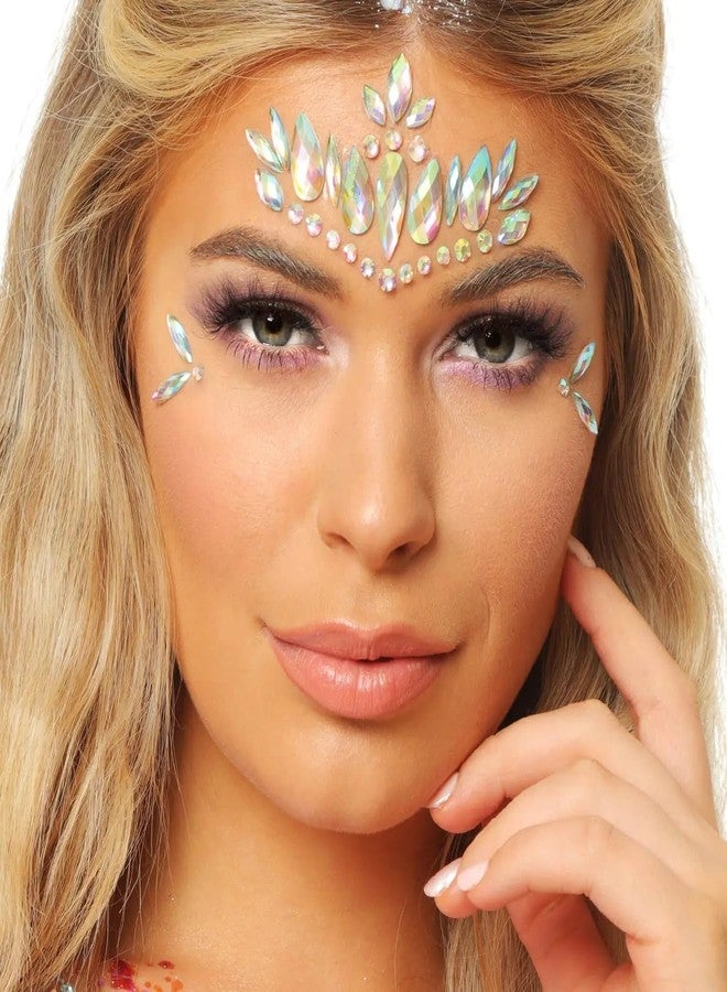 Kesrin Face Gems Rhinestone Face Decoration Jewelry Stickers, Mermaid's Tears Makeup Stickers | Temporary Crystal Face Jewels for Festivals, Parties, and Raves (1-Set) (S-2) - Image 4