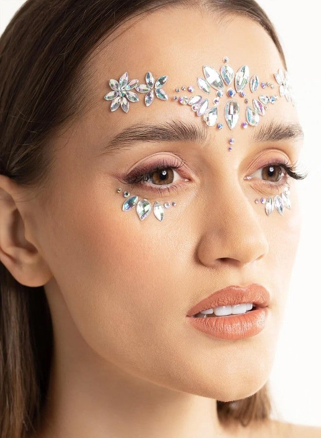 Kesrin Face Gems Rhinestone Face Decoration Jewelry Stickers, Mermaid's Tears Makeup Stickers | Temporary Crystal Face Jewels for Festivals, Parties, and Raves (1-Set) (S-2) - Image 3