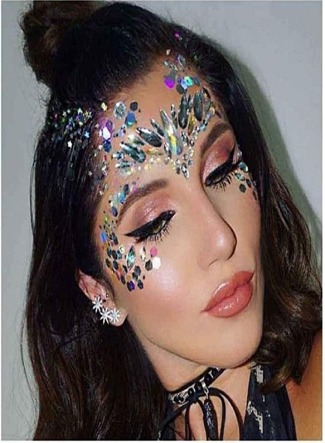 Kesrin Face Gems Rhinestone Face Decoration Jewelry Stickers, Mermaid's Tears Makeup Stickers | Temporary Crystal Face Jewels for Festivals, Parties, and Raves (1-Set) (S-2) - Image 5