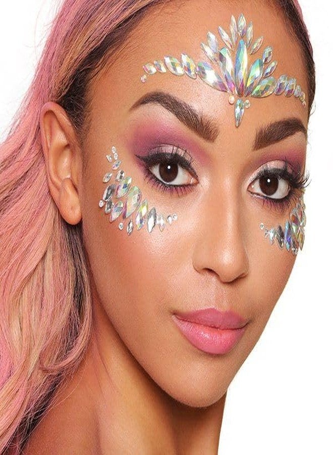 Kesrin Face Gems Rhinestone Face Decoration Jewelry Stickers, Mermaid's Tears Makeup Stickers | Temporary Crystal Face Jewels for Festivals, Parties, and Raves (1-Set) (S-2) - Image 2