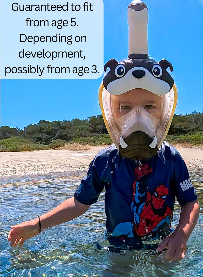 Khroom CO₂ Safe Snorkel Mask for Kids Age 3+ | Full Face Snorkeling Mask with Shark & Unicorn Design | Anti-Leak | Easy Breath | Swimming Gear | Vacation Essentials - Image 3