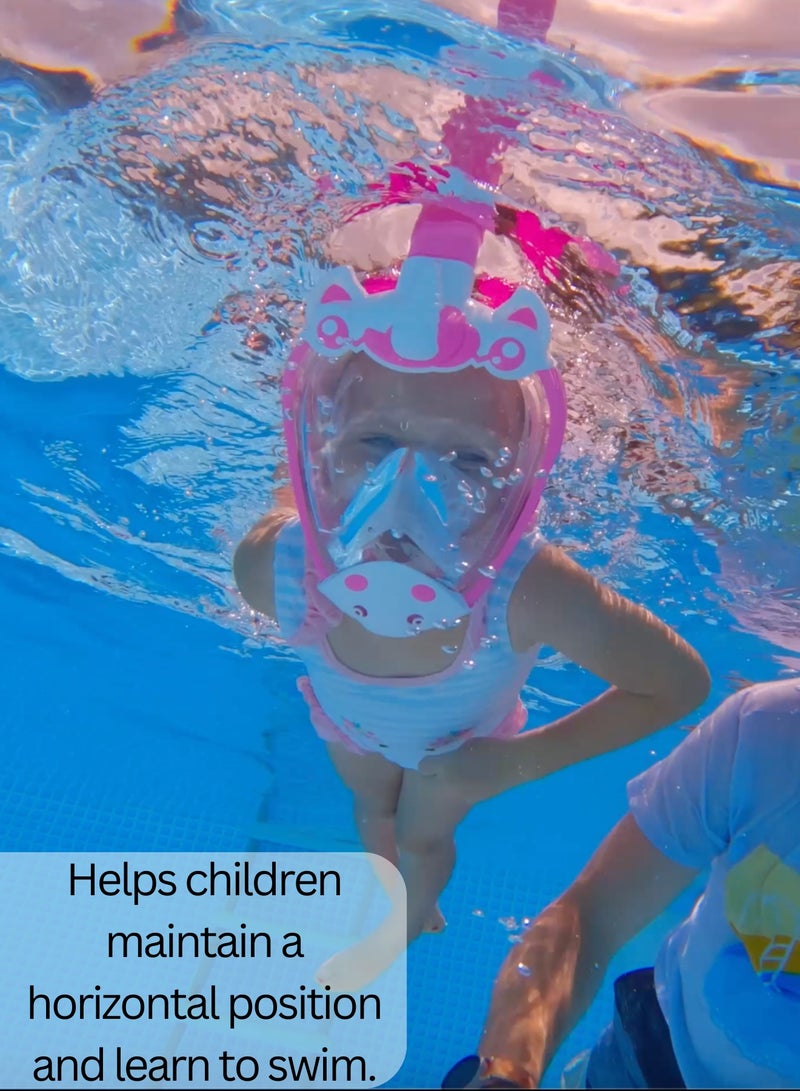 Khroom CO₂ Safe Snorkel Mask for Kids Age 3+ | Full Face Snorkeling Mask with Shark & Unicorn Design | Anti-Leak | Easy Breath | Swimming Gear | Vacation Essentials - Image 5