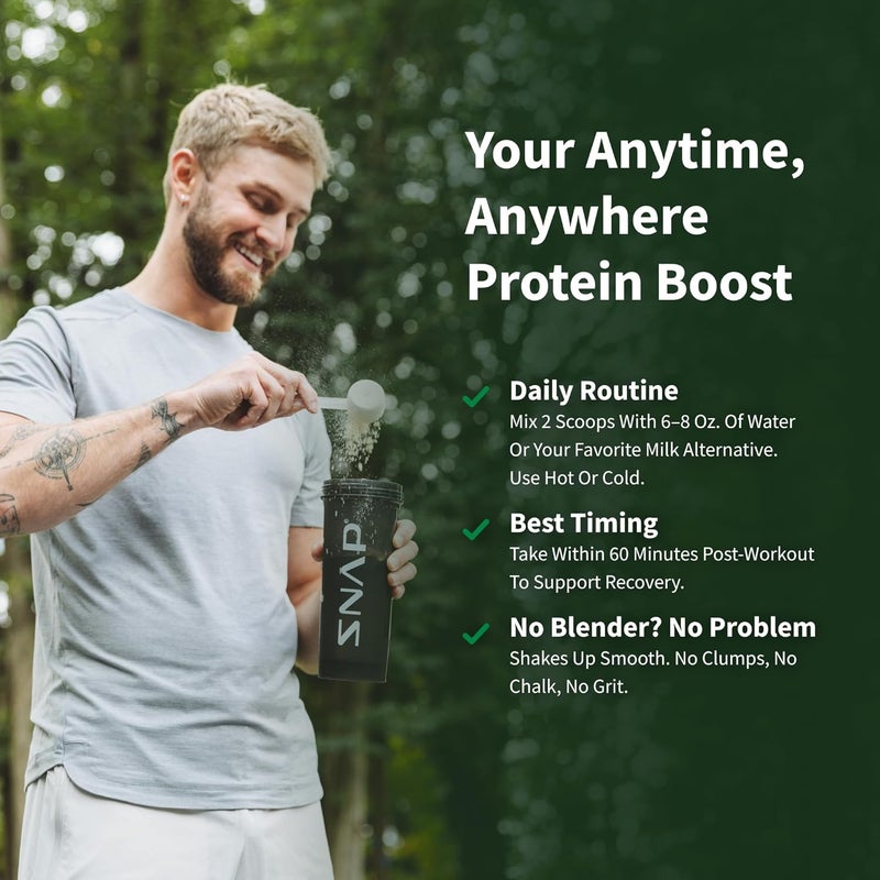 Snap Supplements Organic Plant Based Vegan Protein Powder Nitric Oxide Boosting Protein Powder BCAA Amino Acid for Muscle Growth Performance  Recovery  30 Servings Banana - Image 5