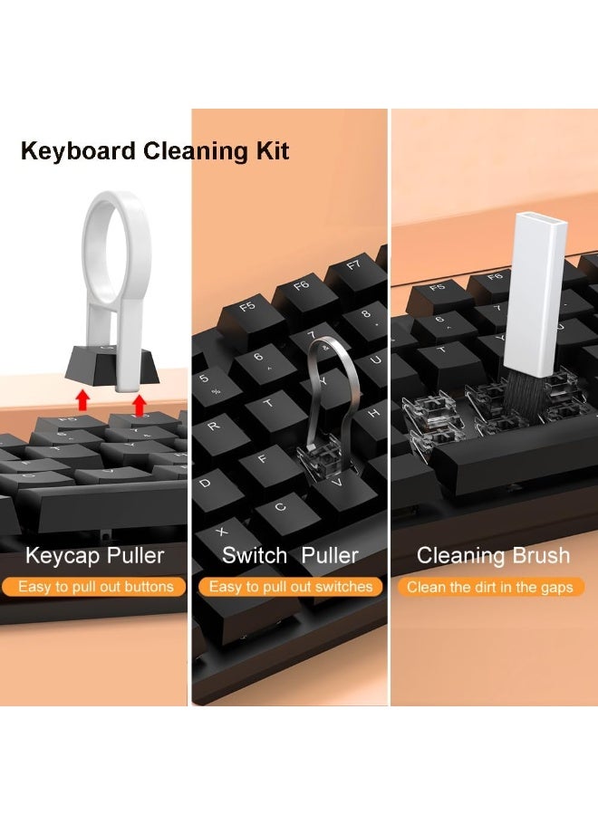 SUKILO 20 in 1 Keyboard Cleaner Kit with Brushes, Keycap Puller, Dust Blower, Cleaning Cloth, Air Nozzle & Storage Box for Laptop, Camera, Screen, iPad, iPhone, Headphones, Earbuds, Electronics - Image 4
