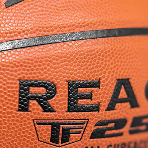 Spalding React TF-250 Faux Leather Indoor/Outdoor Basketball with Butyl Bladder, Orange, Size: 6 (Suitable for Practice/Match/Training) + Free Air Needle - Image 3
