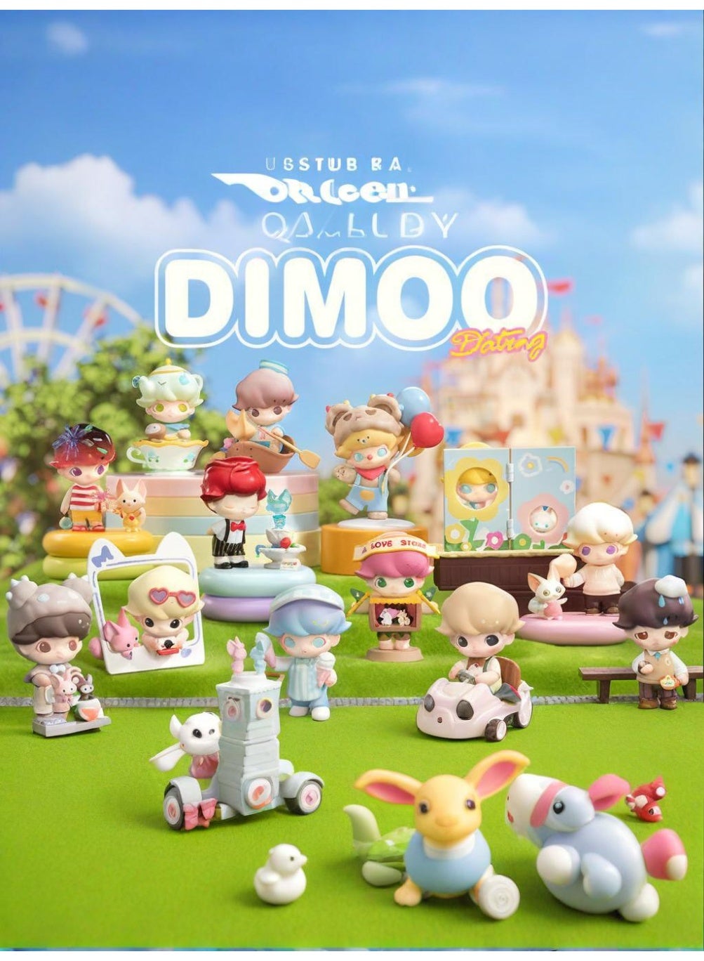 POP MART Dimoo Dating Series Figures DIMOO Blind Box Figures, Random Design Action Figures Collectible Toys Home Decorations, Holiday Birthday Gifts, Single Box