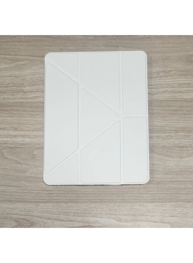 Suitable For IPadAir5 Protective Sleeve 2024 Pro11 Flat 10 Generation 8 Magnetic Attraction 4 Pen Slot Y Fold 3 Anti-bending 9.7-Color:Antique White-Applicable Models:Ipad Pro 12.9inch (2018/2020/2021/2022) - Image 1