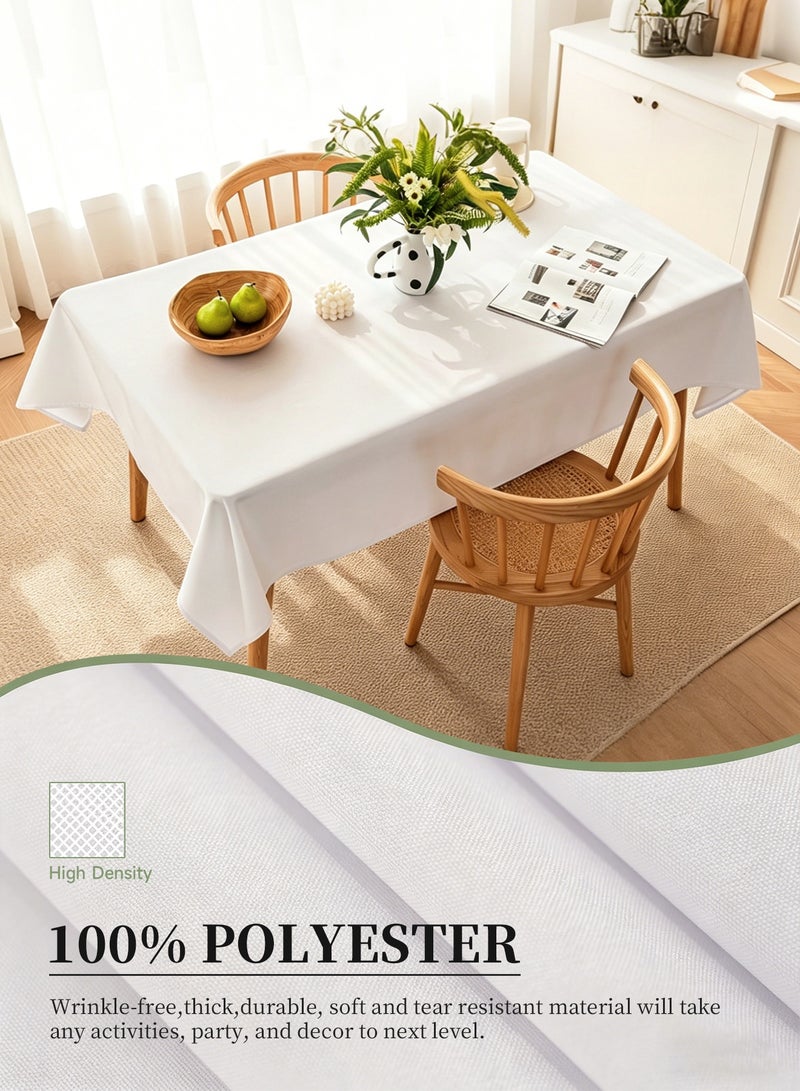هامية مفرش طاولة من البوليستر 140×200 سم – مقاوم للماء والزيوت، غير قابل للتجعد، غطاء لطاولة الطعام - Image 4