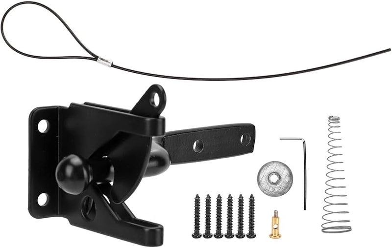 Carbon Steel Spring Gate Safety Latch Brushed Finish Easy Install for Home Doors Gates Shed - Image 1