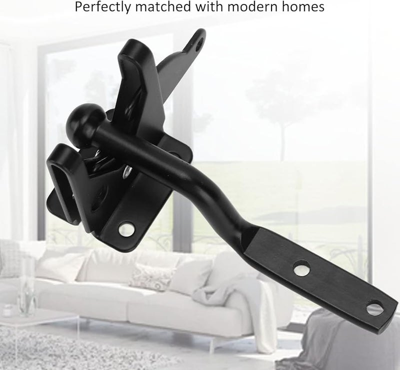 Carbon Steel Spring Gate Safety Latch Brushed Finish Easy Install for Home Doors Gates Shed - Image 3