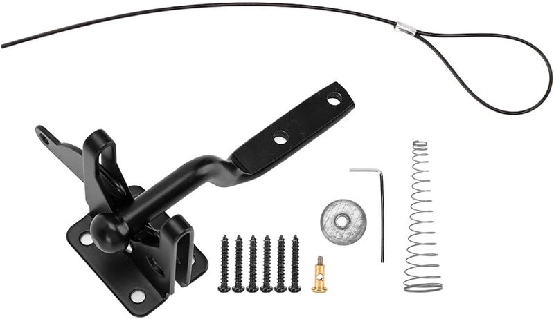 Carbon Steel Spring Gate Safety Latch Brushed Finish Easy Install for Home Doors Gates Shed - Image 5