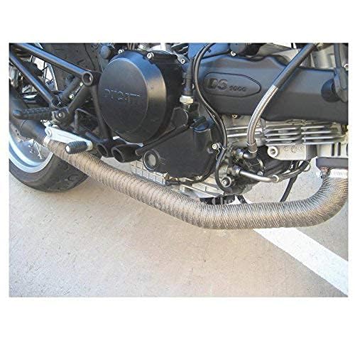 Supremechoice Bike Bullet Slinecer Wrap With Clamp Heat Shield Bike Exhaust Silencer Wrap 3 Meter Golden for Royal Enfield Thunderbird 350 T-1 - Image 4
