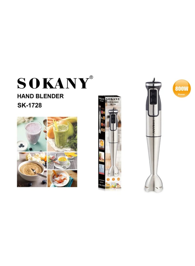sokany SK-1728-2N Stainless Steel Hand Blender + Cup 2-in-1 800W - Image 3
