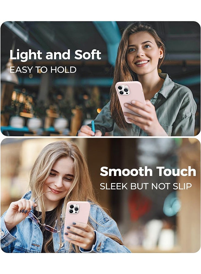 مجموعة من قطعتين من حالات الهواتف المغناطيسية المناسبة لـ iPhone 16 Pro Max ، [متوافقة مع MagSafe] [حماية الصدمات العسكرية] حالة الهواتف السيليكون ، مع بطانة ألياف ناعمة مقاومة للخدش ، 6.9 بوصة ، مسحوق الطيشير - Image 3