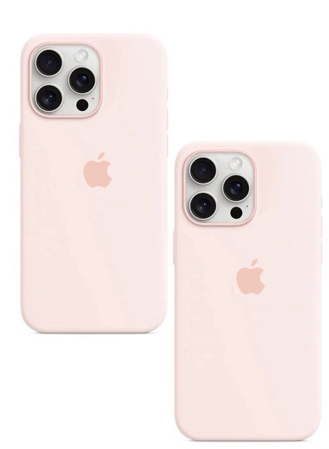 مجموعة من قطعتين من حالات الهواتف المغناطيسية المناسبة لـ iPhone 16 Pro Max ، [متوافقة مع MagSafe] [حماية الصدمات العسكرية] حالة الهواتف السيليكون ، مع بطانة ألياف ناعمة مقاومة للخدش ، 6.9 بوصة ، مسحوق الطيشير - Image 1