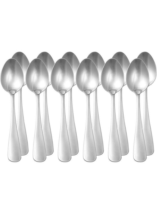 Parage 12 Pieces Stainless Steel Table Spoons Set with Round Edge, 18.5 cm, Tableware, Set of 12, Silver - Image 2
