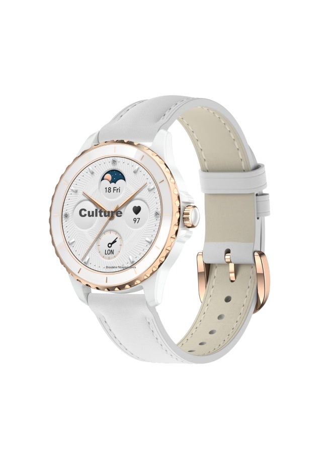 Honor Pick Honor Choice Rossini Smartwatch 2E Gold White 38Mm Classic And Elegant Design Ultra-Clear Small Round Screen Life And Health Reminders - Image 3