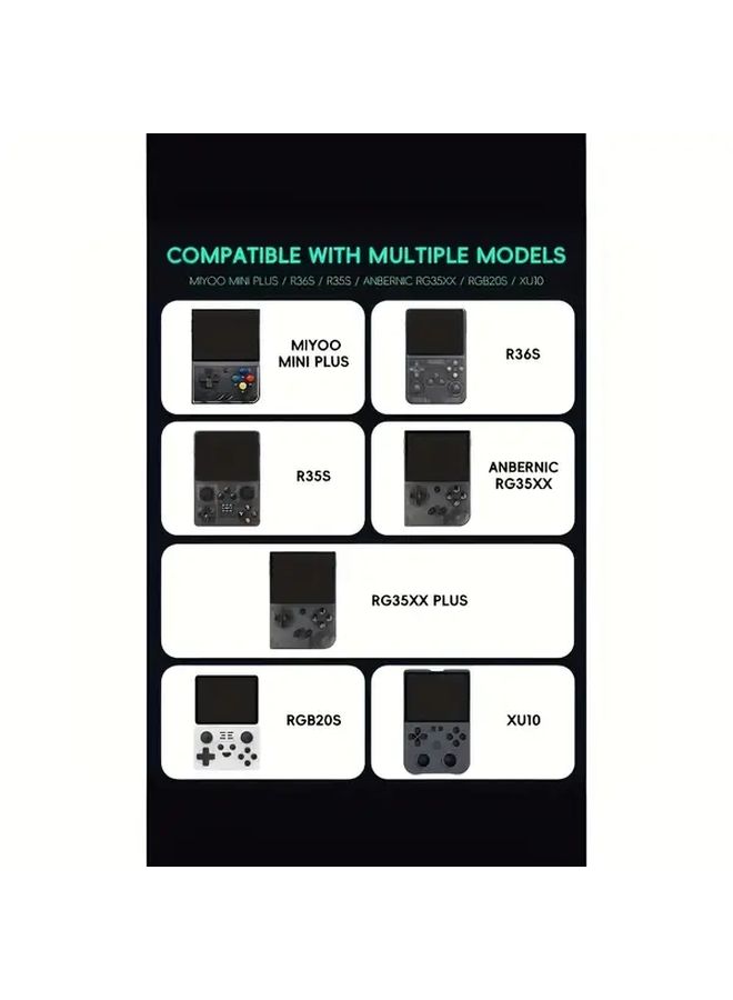 Black 1pc R36S R35S Handheld Game Console Storage Case Compatible With R35s R36s Rg353v Rg35xx Rg35xlux Rg353vs PSP Protective Carrying Box Durable Portable Cover For Travel Gamers - Image 4