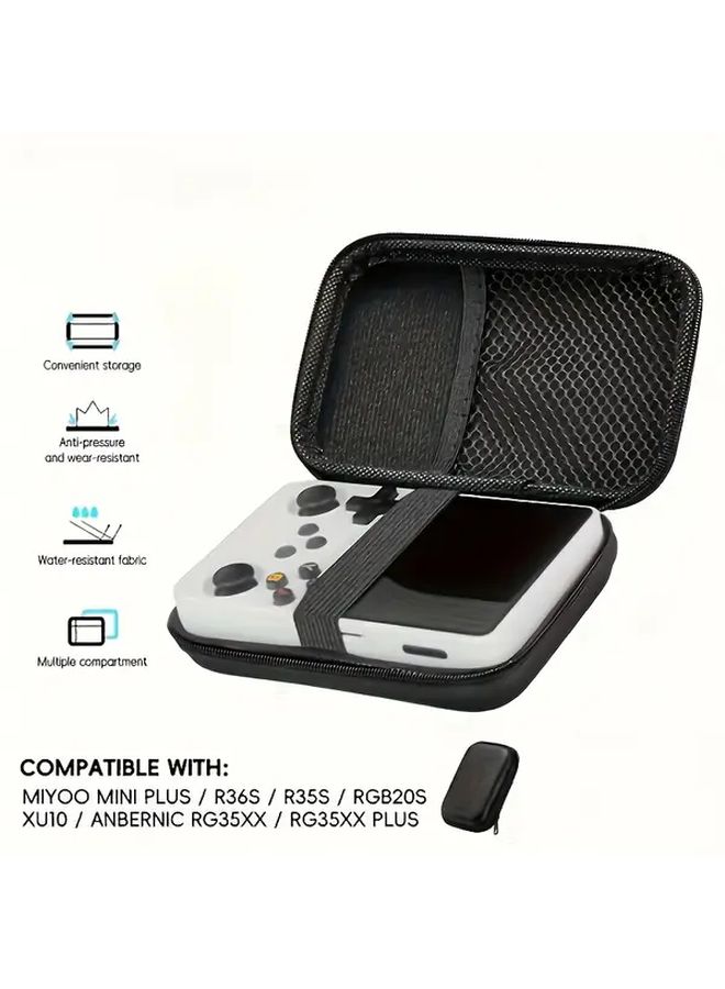 Black 1pc R36S R35S Handheld Game Console Storage Case Compatible With R35s R36s Rg353v Rg35xx Rg35xlux Rg353vs PSP Protective Carrying Box Durable Portable Cover For Travel Gamers - Image 3