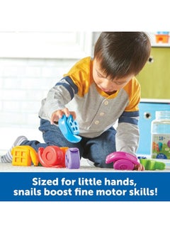 Learning Resources Snap N Learn Shape Snails 20 Pieces Age 18+ Months Toddler Learning Activities Educational Toys Set Color Teaching Toys  - Image 4