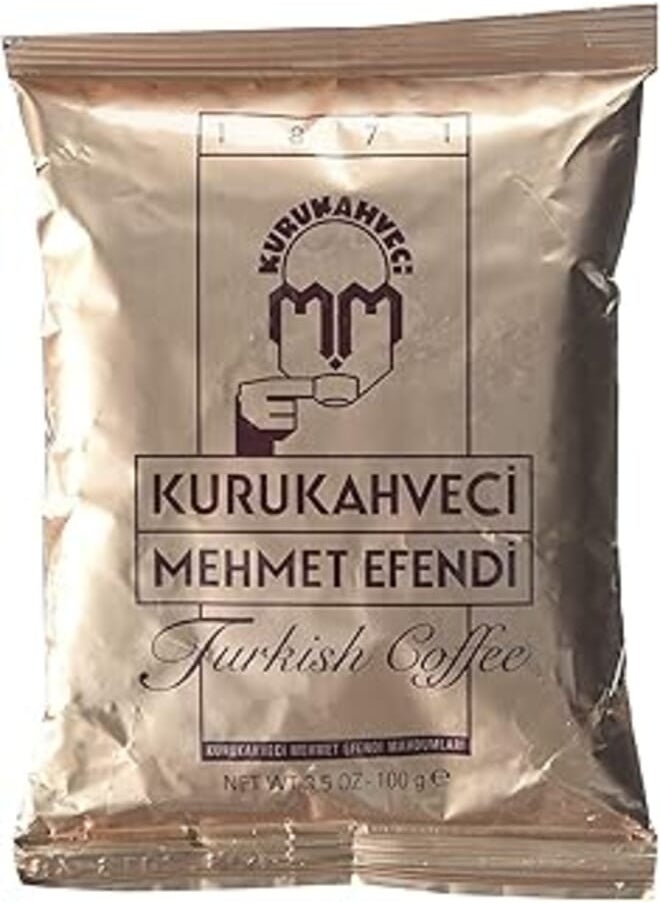 KURUKAHVECI MEHMET EFENDI - قهوة تركية محمد أفندي، صنع في تركيا، من شركة أناتوليان دريمز (100 جرام) - Image 1